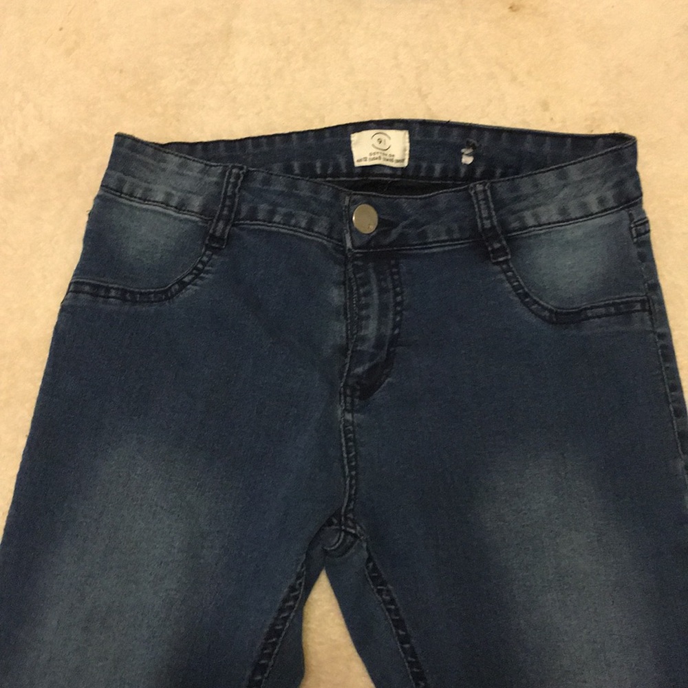 Dark blue jeans
